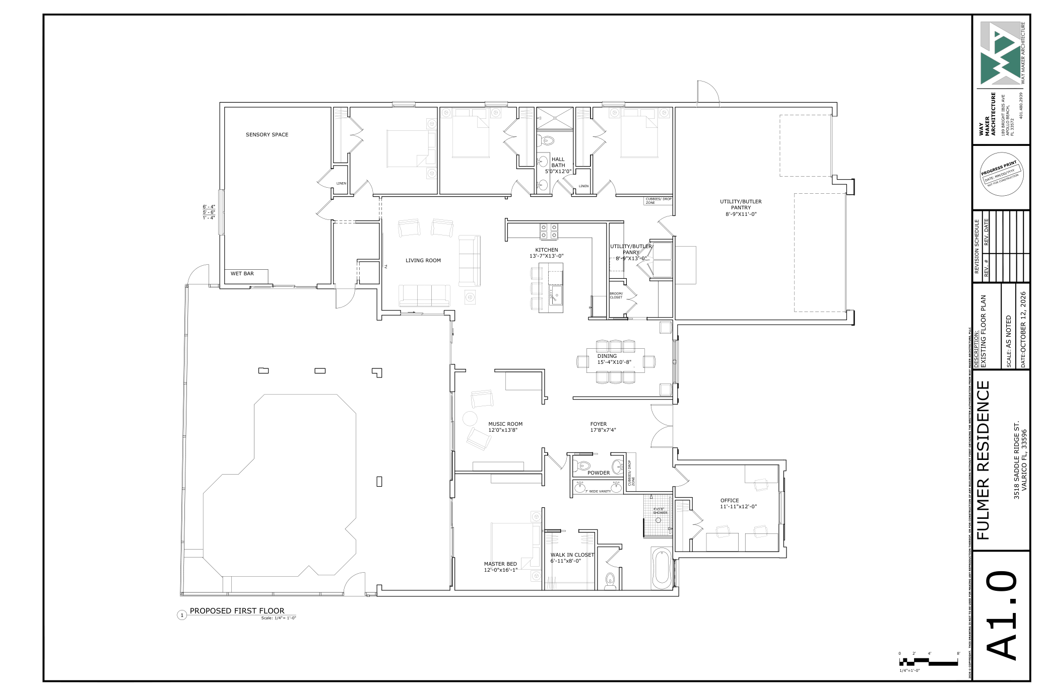 October 12 proposed first-floor architectural plan