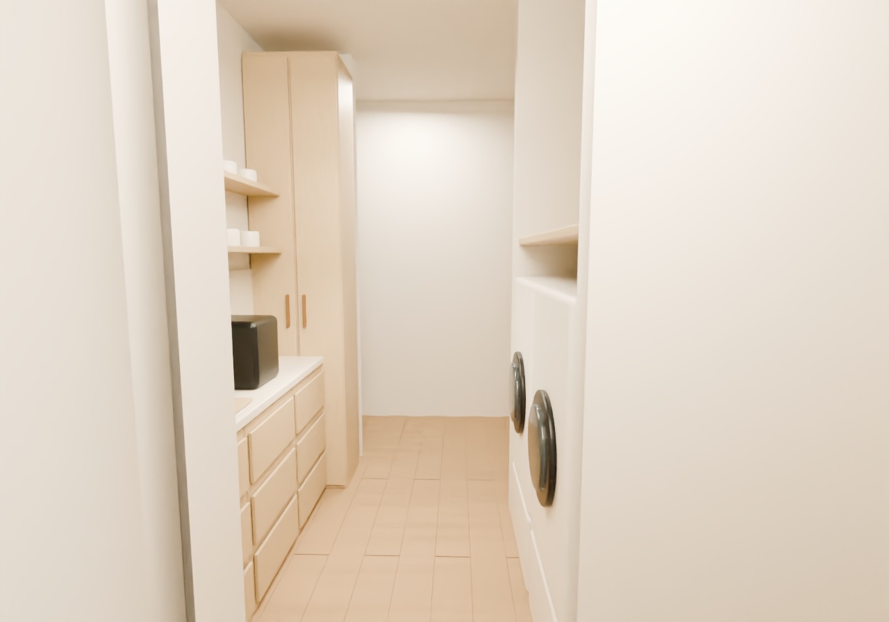 Proposed warm organic butler pantry and utility room